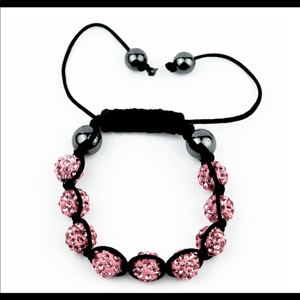 💚3/20$5/25💚PINK ROSE SHAMBALLA BRACELET NEW